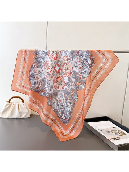 Scarvii - Paisley Border Medallion Square Scarf