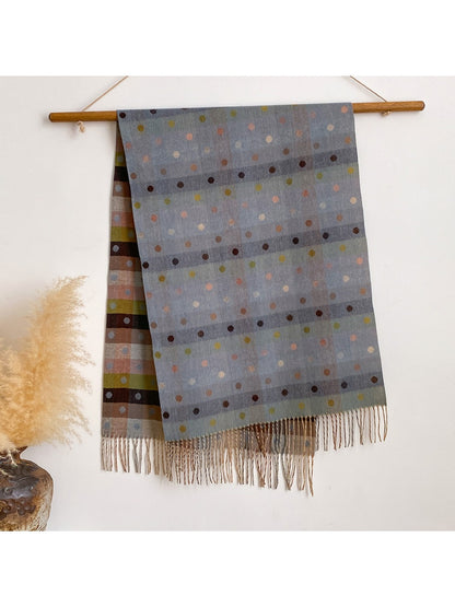 Scarvii - Color Block Polka Dot Scarf & Wrap