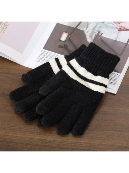 Gloving - Striped Knit Winter Gloves
