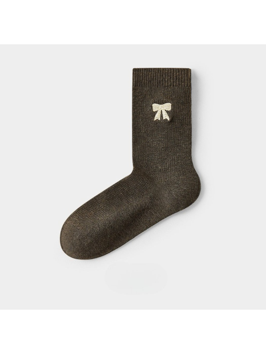 Rufia - Ribbed Crew Bow Accent Socks