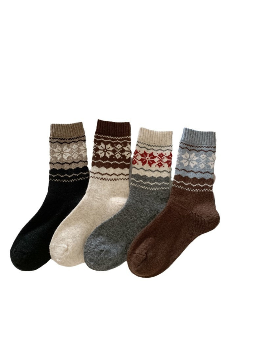 Rufia - Nordic Snowflake Crew Socks