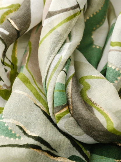 Scarvii - Elegant Orchid Floral Print Scarf