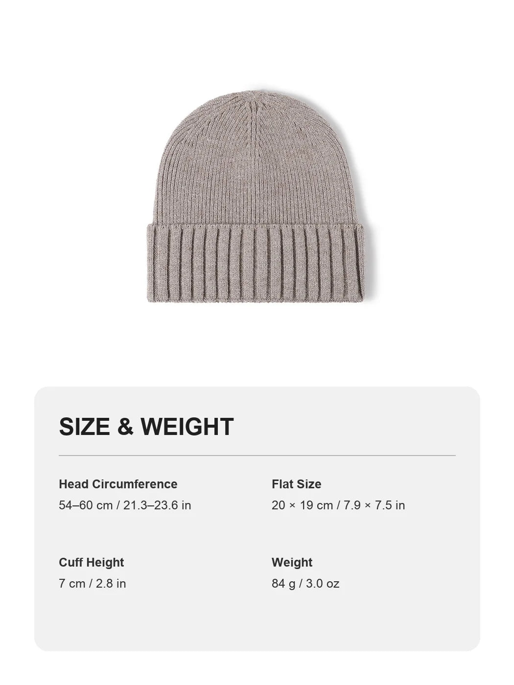 Haila - Classic Solid Ribbed Cuffed Beanie