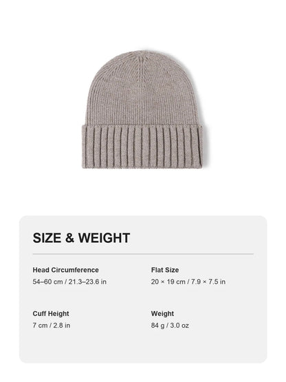 Haila - Classic Solid Ribbed Cuffed Beanie