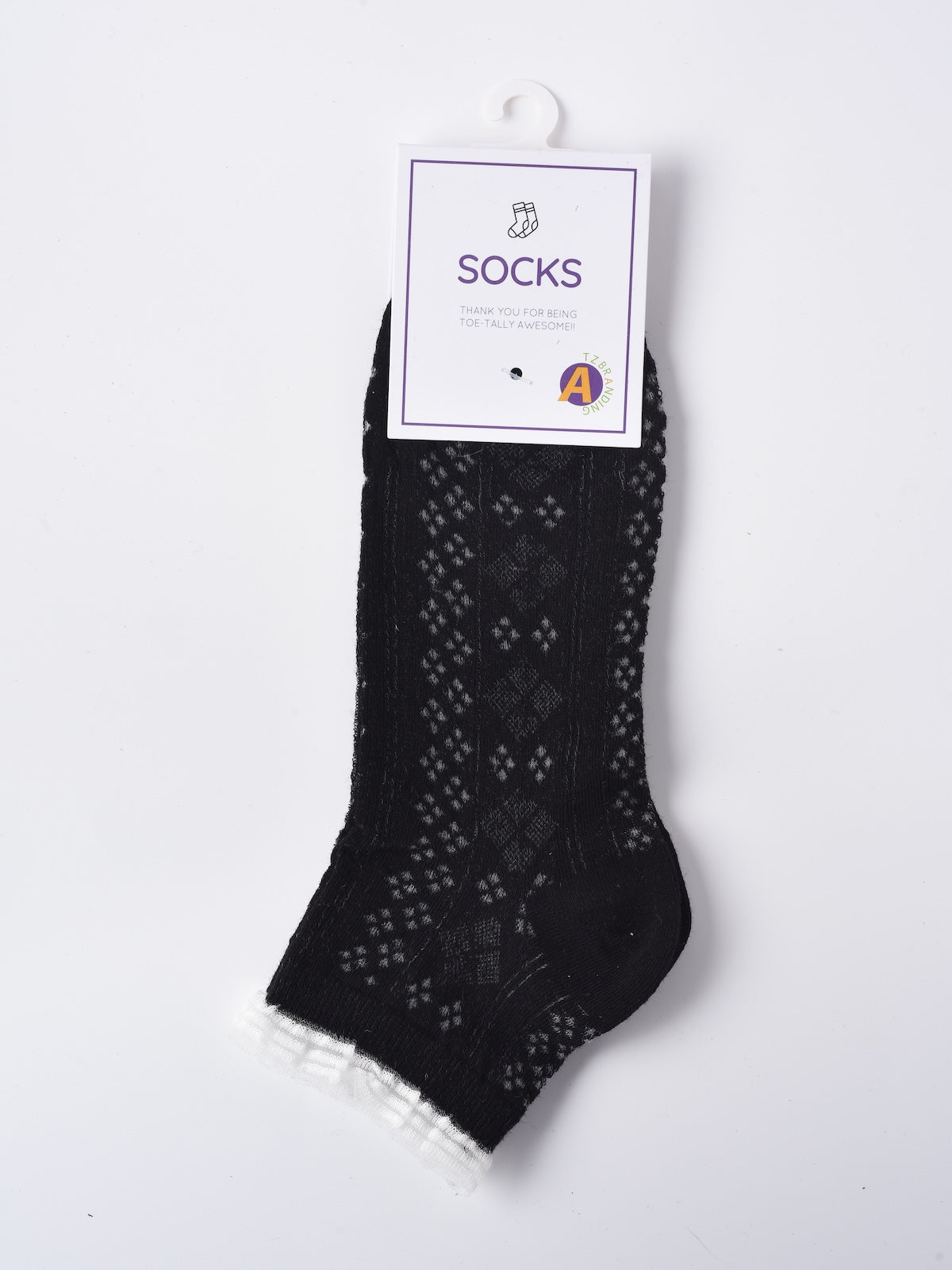 Rufia - Lace Trim Mesh Ankle Socks