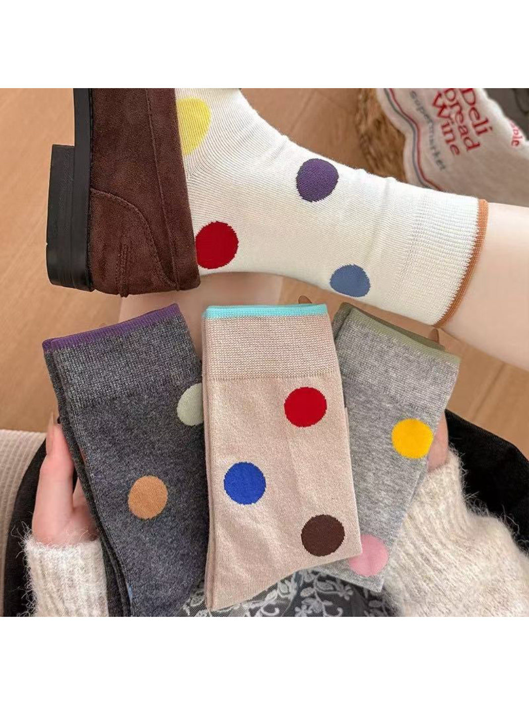 Rufia - Colorful Polka Dot Crew Socks product image 1