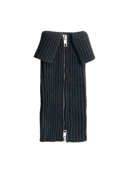 Cozyra - Two-Way Zipper Ribbed Knit Leg Warmers