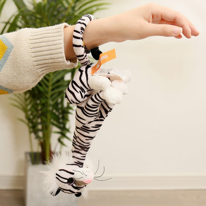 Kawai Long-Neck Animal Plush Toy color options including BROWN, WHITE, CAT