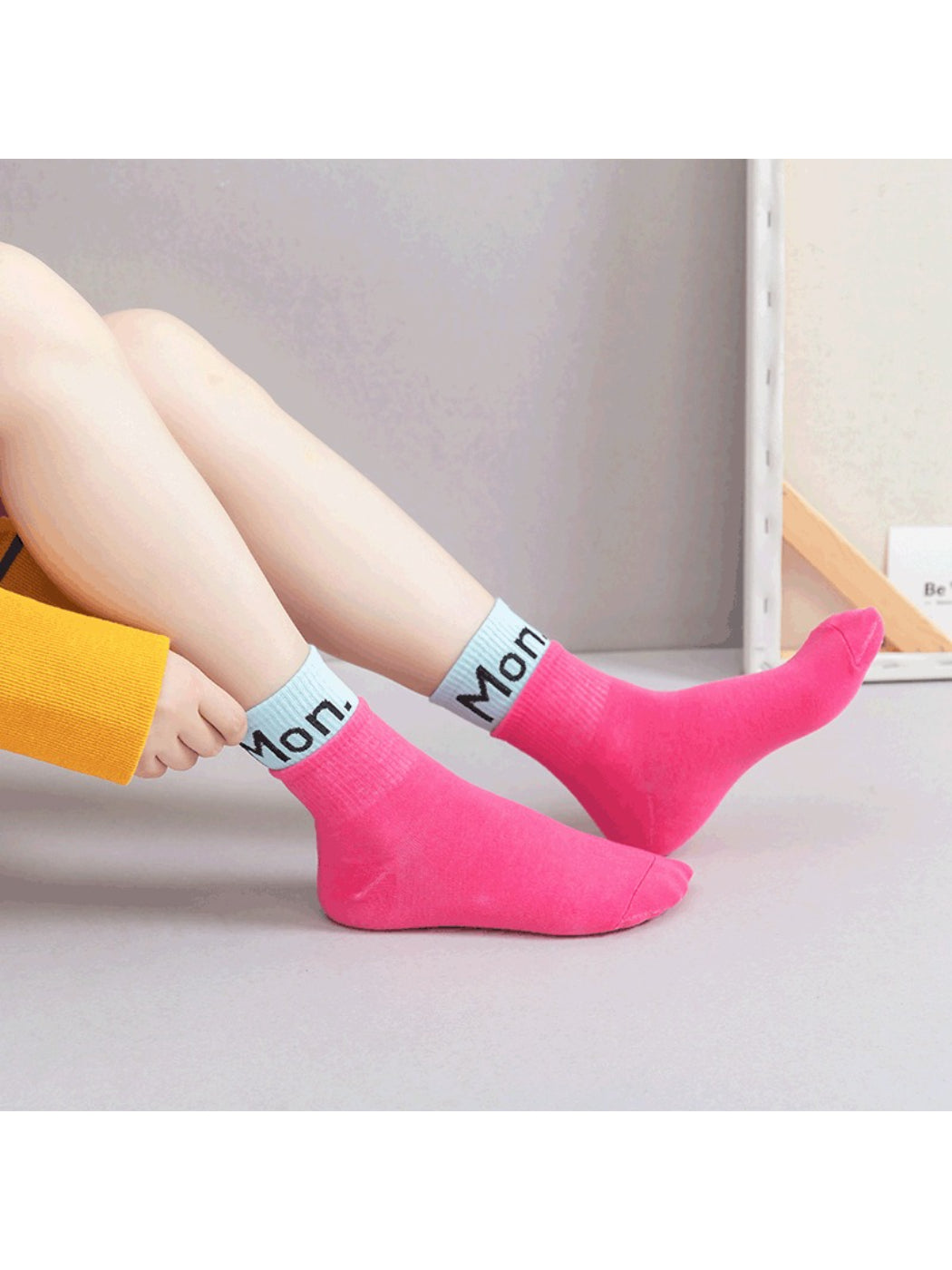 Rufia - Monday to Sunday Text Colour Crew Socks product image 3