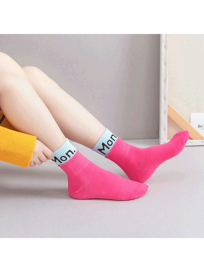 Rufia - Monday to Sunday Text Colour Crew Socks product image 3