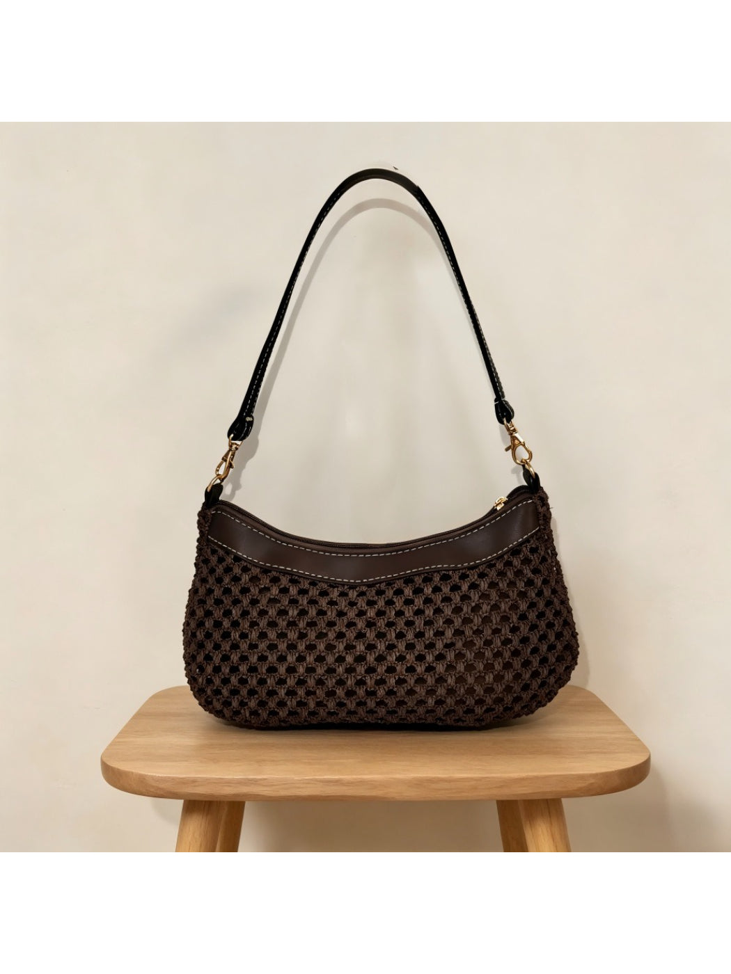 Cosbai - Dark Woven Shoulder Bag - image 2