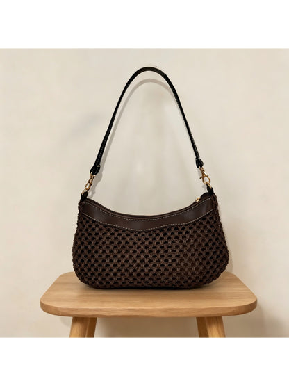 Cosbai - Dark Woven Shoulder Bag - image 2