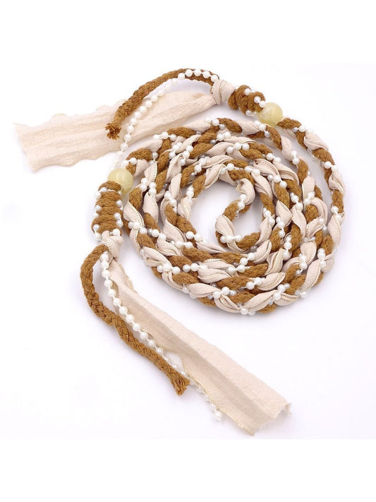 Beco - Boho Inspired Braided Colorblock Belt