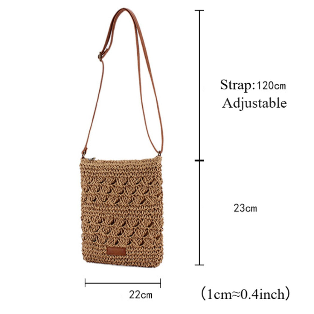 Cosbai - Roomy Crochet Crossbody Bag - Classic & Chic