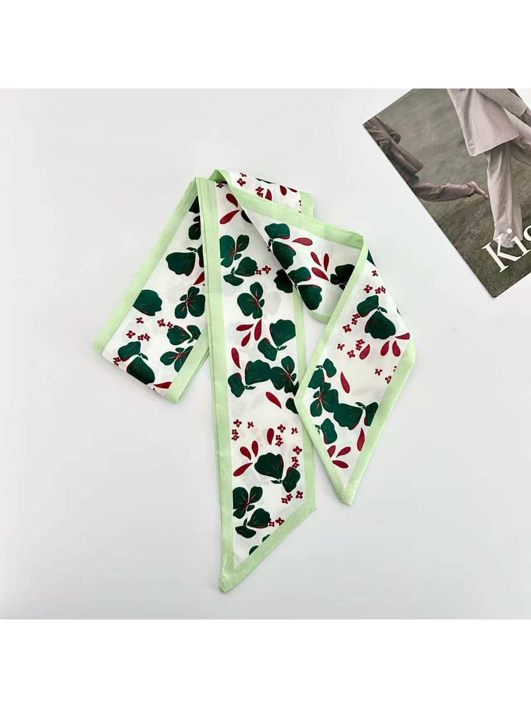 Scarvii Fresh Cherry Print Skinny Scarf