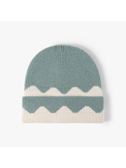 Haila - Wave Colorblock Cuffed Beanie