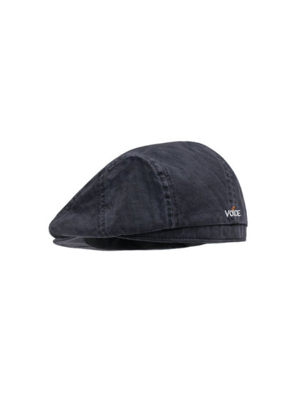 Haila - Embroidered Panel Seam Flat Cap