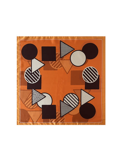 Scarvii - Abstract Geometric Print Square Scarf