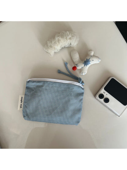 Cosbai - Classic Pattern Zip Pouch Bag