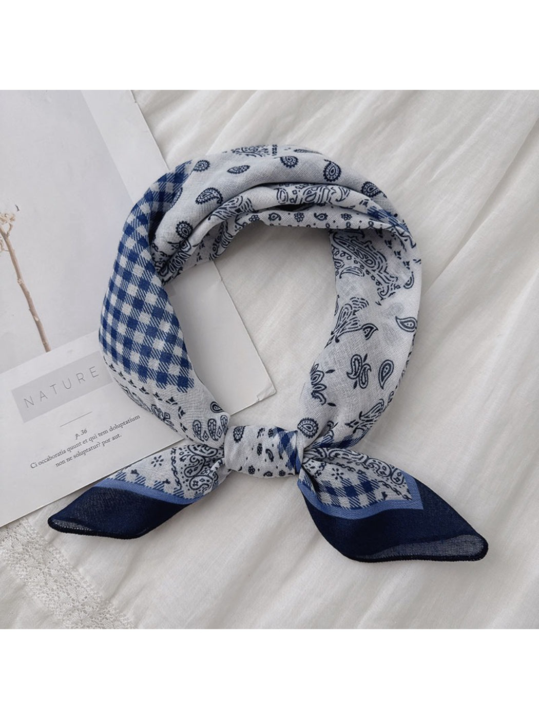 Scarvii - Vintage Paisley Square Neck Scarf