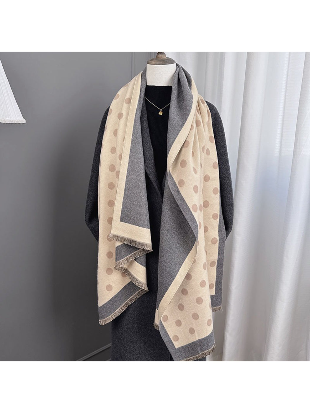 Scarvii - Soft Reversible Polka Dot Scarf