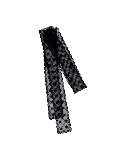 Scarvii - Long Narrow Lace Decorative Scarf
