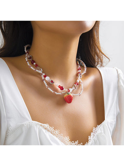 Neckit - Strawberry Charm Layered Necklace
