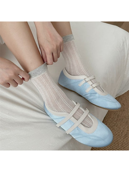 Rufia - Colorblock Cuff Crew Socks