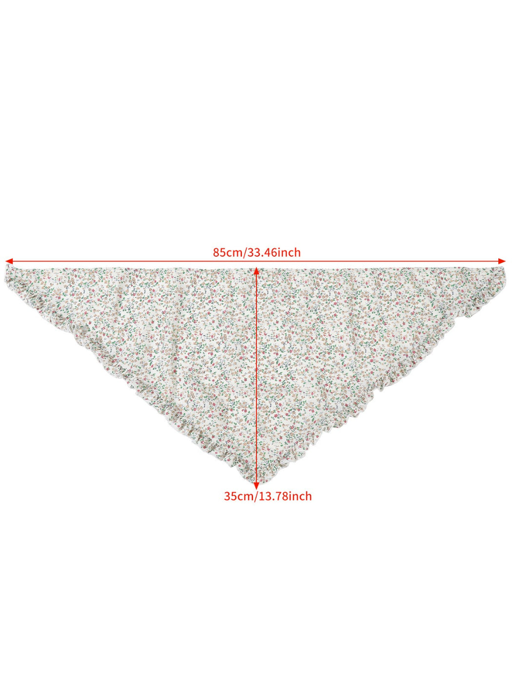 Scarvii Ditsy Floral Ruffle Head Scarf