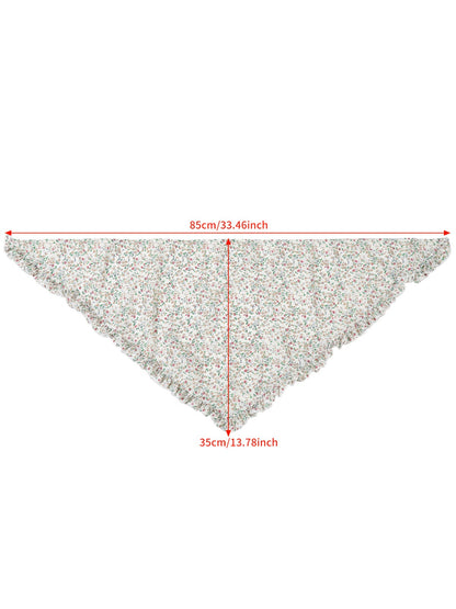 Scarvii Ditsy Floral Ruffle Head Scarf