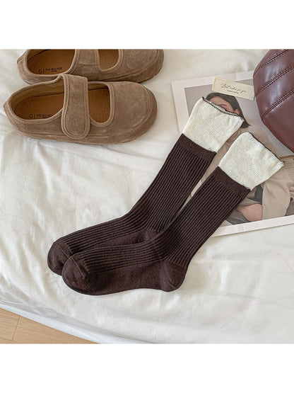 Rufia - Contrast Top Crew Socks
