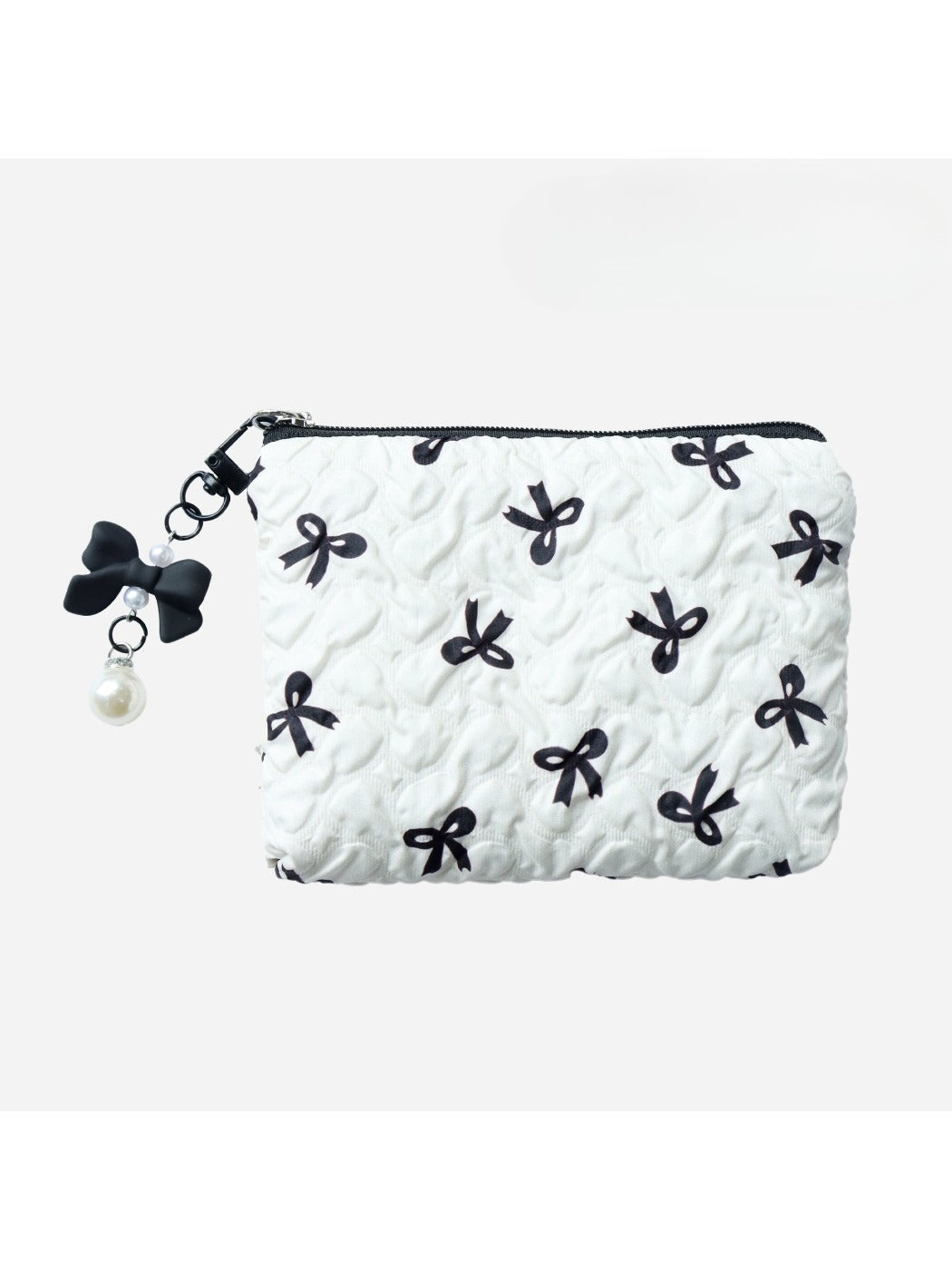 Cosbai - Bow Quilted Makeup Bag detail view 2