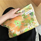 Cosbai - Elegant Watercolor Floral Cosmetic Bag