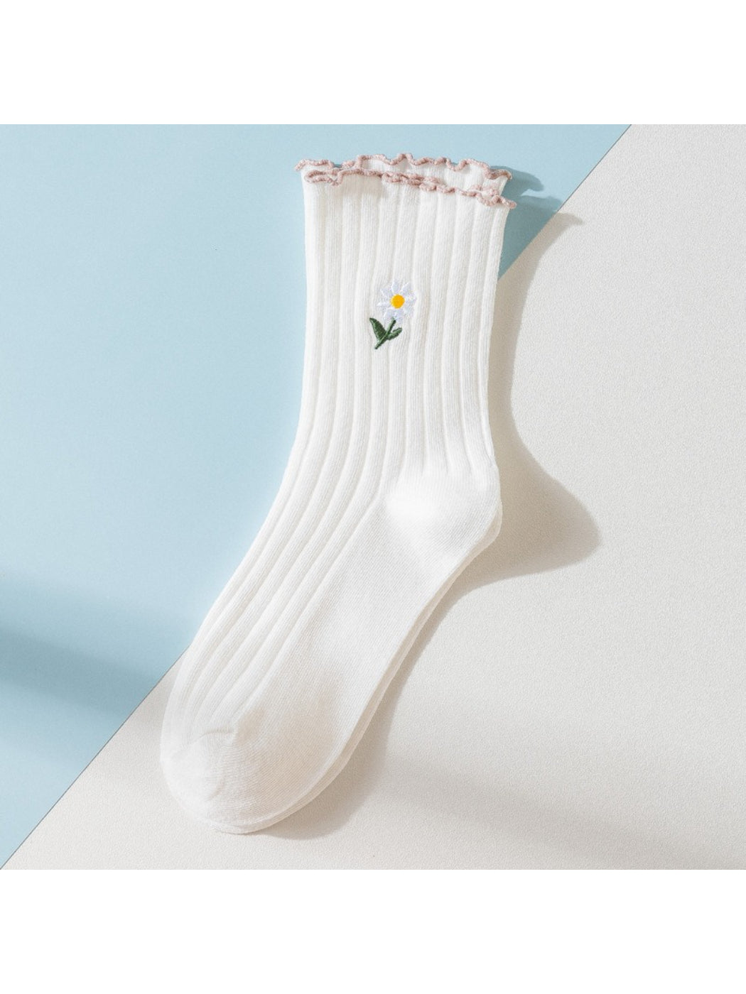 Rufia - Floral Daisy Detail Soft Ribbed Crew Socks product image 6
