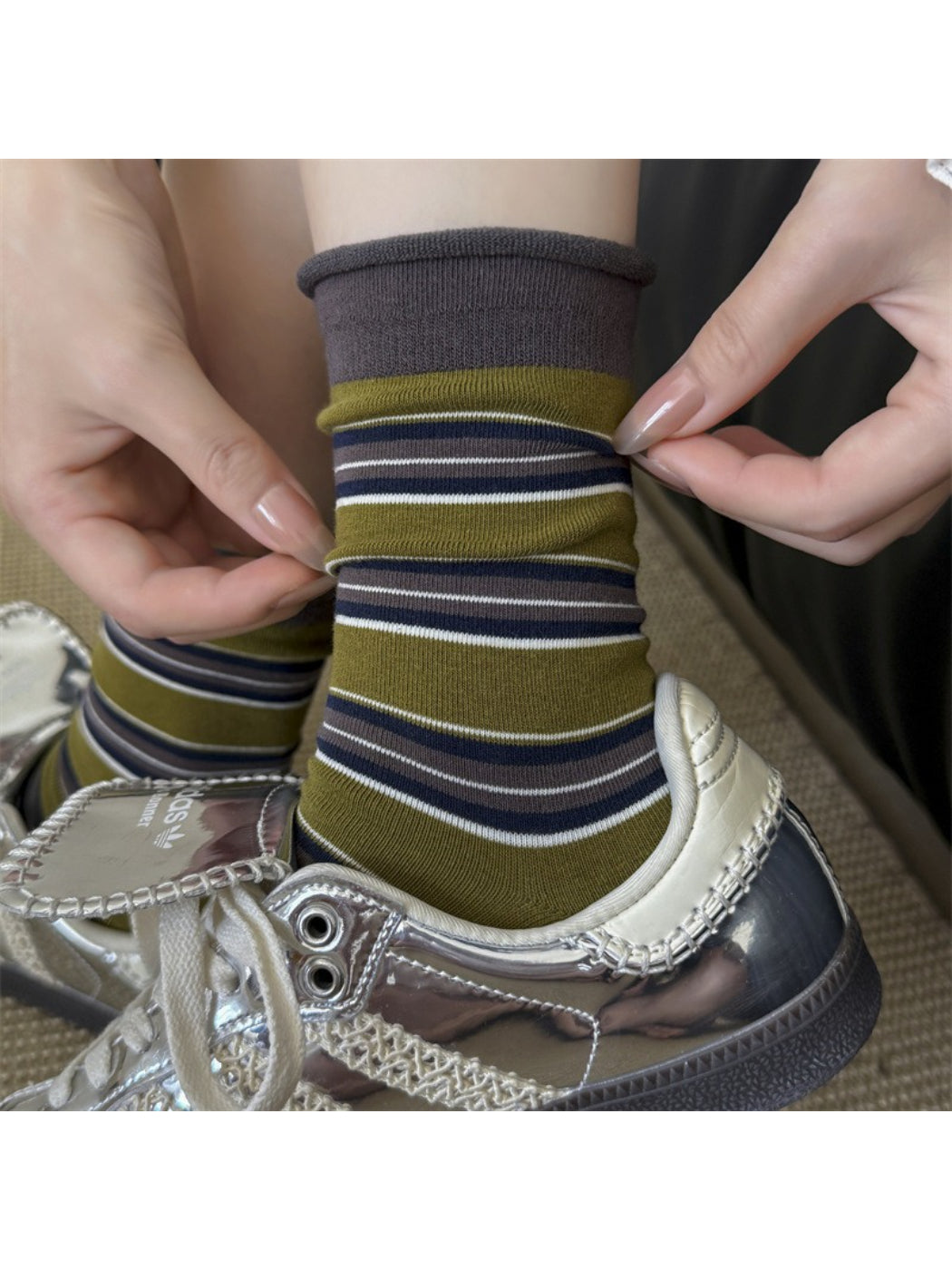 Rufia - Retro Multi Stripe Everyday Crew Socks product image 7