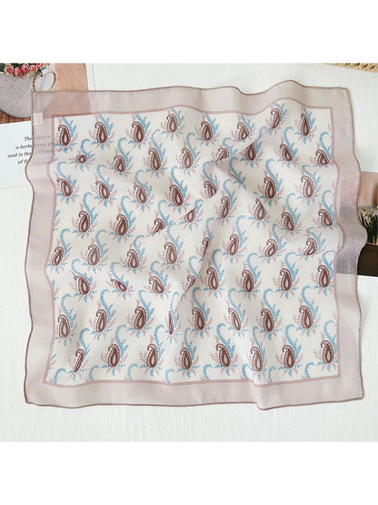 Scarvii - Decorative Paisley Motif Square Scarf