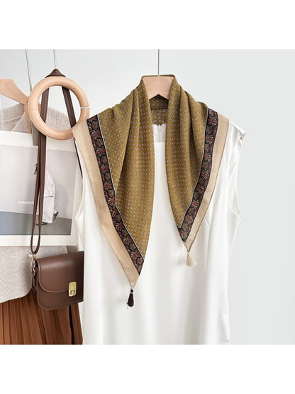 Scarvii - Vintage-inspired Geometric Printed Square Scarf