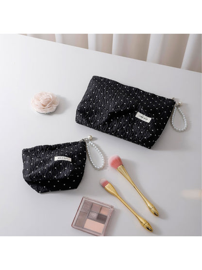 Cosbai - Polka Dot Makeup Bag Travel Storage Pouch Bag