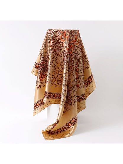 Scarvii - Retro Paisley Mandala Print Square Scarf