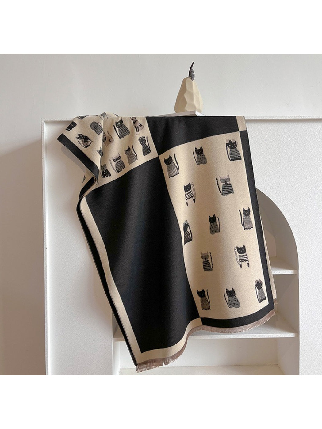 Scarvii – Cute Cat Print Long Scarf & Shawl