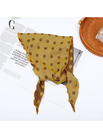 Scarvii - Geometric Print Two Tone Triangle Bandana