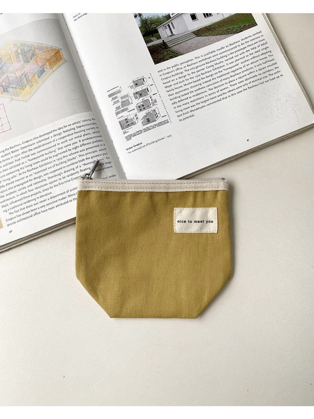 Cosbai - Minimalist Small Canvas Cardholder Pouch & Coin Purse