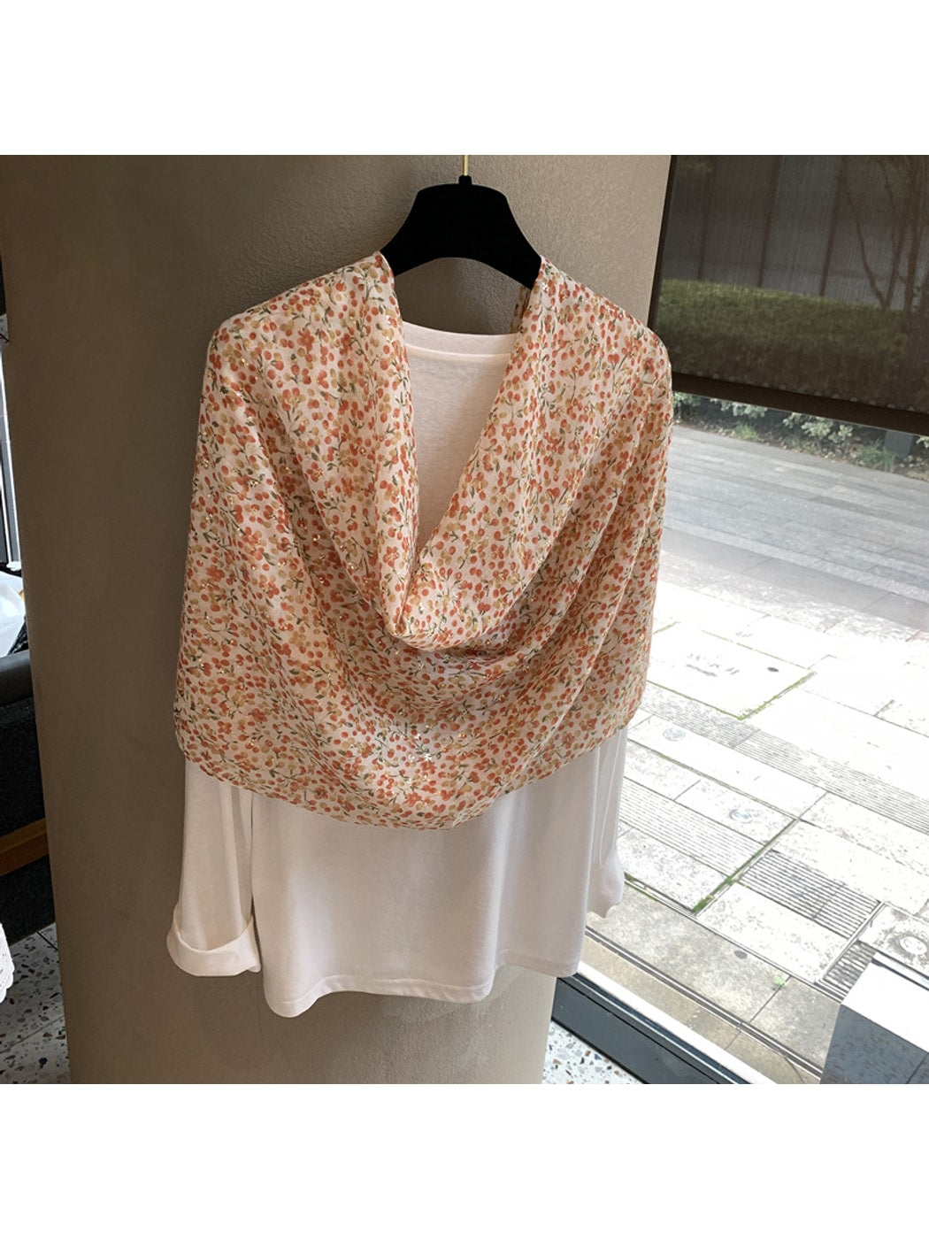 Scarvii - Ditsy Floral Long Layering Shawl Scarf