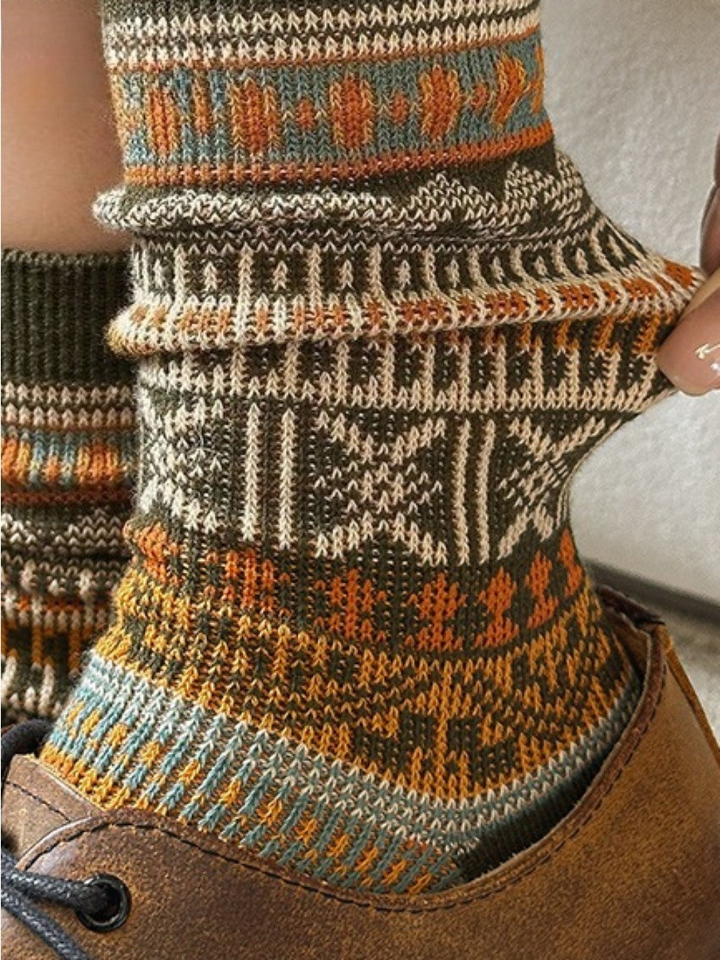 Rufia - Retro Style Mid-Calf Socks for Women
