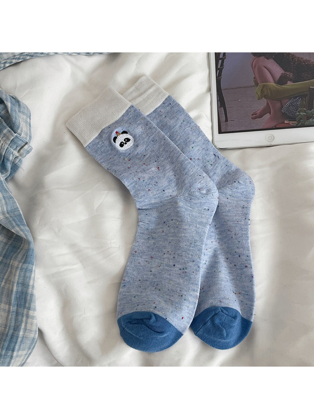 Rufia - Colour Block Animal Crew Socks