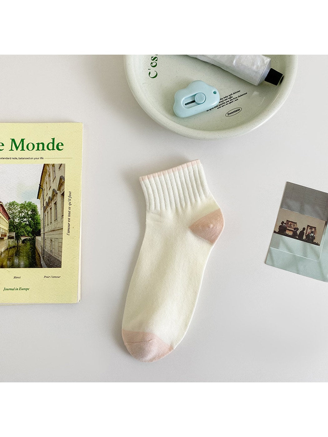 Rufia - Minimal Color Block Ankle Socks