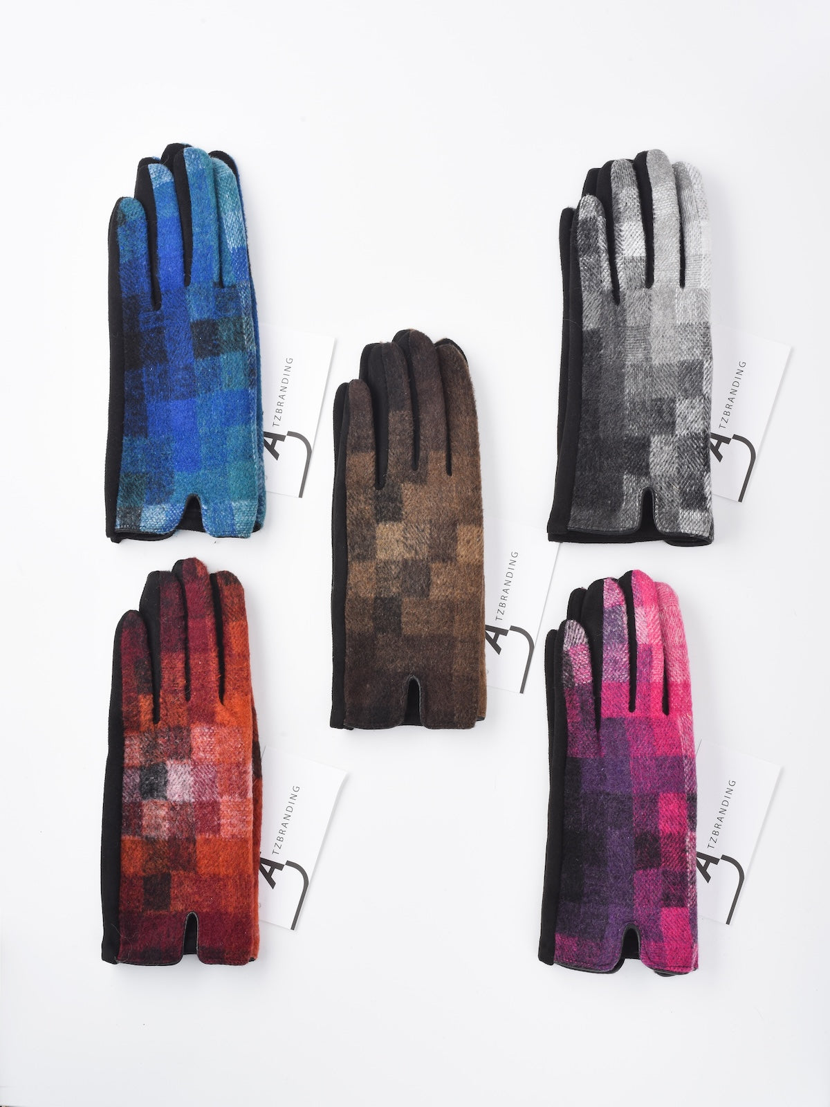 Gloving - Winter Touchscreen Gloves with Plaid Patterns