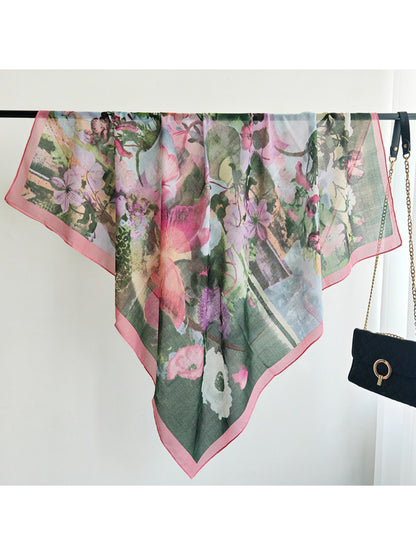 Scarvii Soft Floral Square Scarf