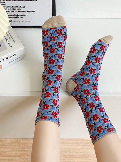 Rufia Bloom Texture Knit Crew Socks first product image