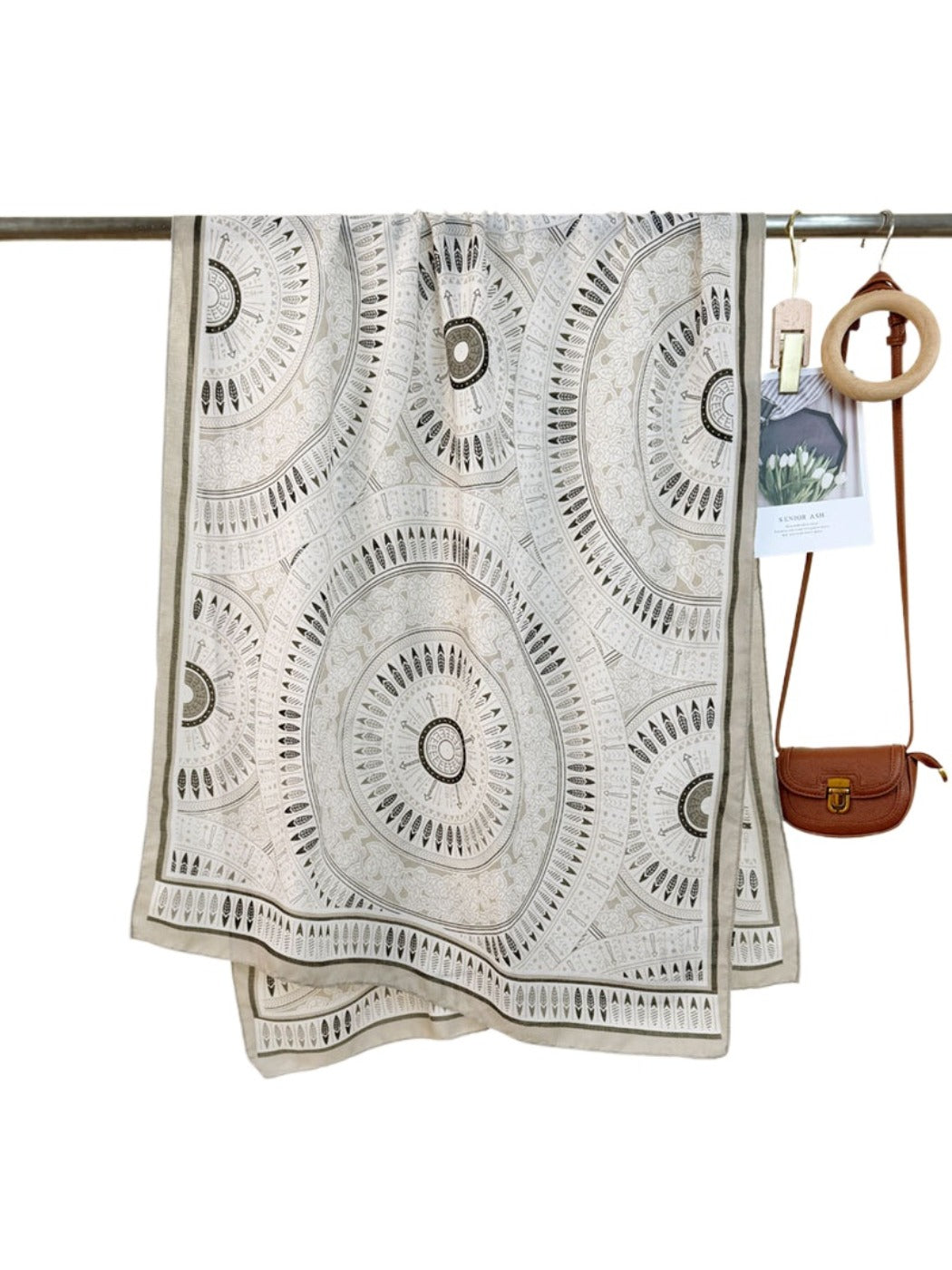 Scarvii - Geometric Print Scarf Shawl for Women